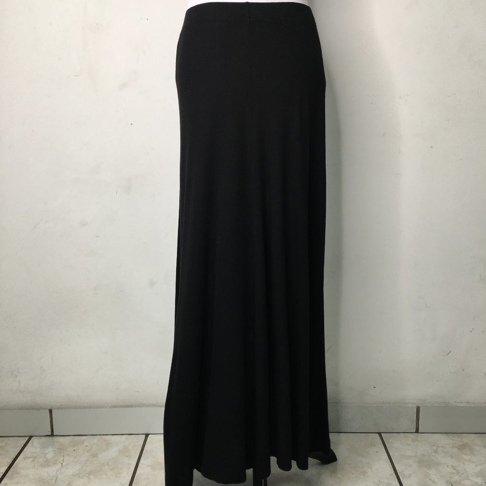 Seamline Cynthia Steffe Black Maxi Skirt Size Large Elastic Waistband